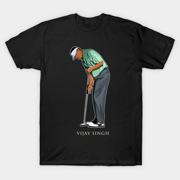 Vijay Singh Golf Legends T-Shirt by RunAndGow